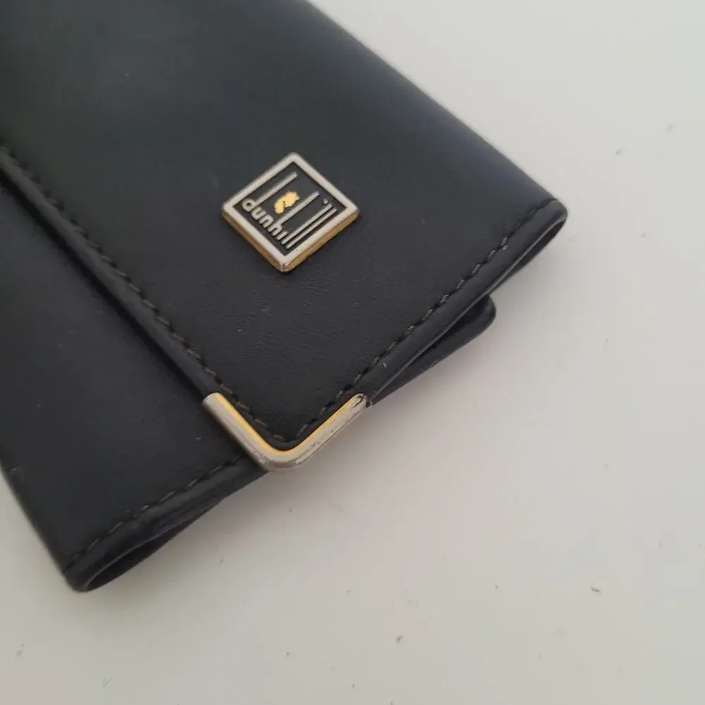 Dunhill Key Case Hooks‎ Holder Wallet Logo Black Trifold Designer Vintage Retro